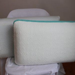 Blu Sleep Ceramo Memory Foam Pillow & Sleep Country Ploom Pillow Queen Size